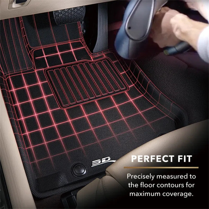 3D MAXpider 18-20 Jaguar E-Pace Kagu 2nd Row Floormats - Black-DSG Performance-USA