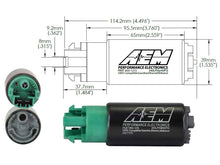 Load image into Gallery viewer, AEM 340LPH 65mm Fuel Pump Kit w/ Mounting Hooks - Ethanol Compatible-DSG Performance-USA