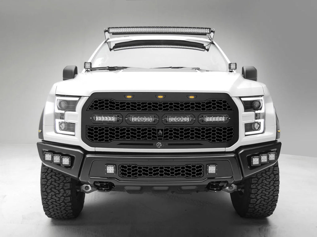 aFe 17-20 Ford Raptor w/ FFC Scorpion Grill w/ LEDs-DSG Performance-USA