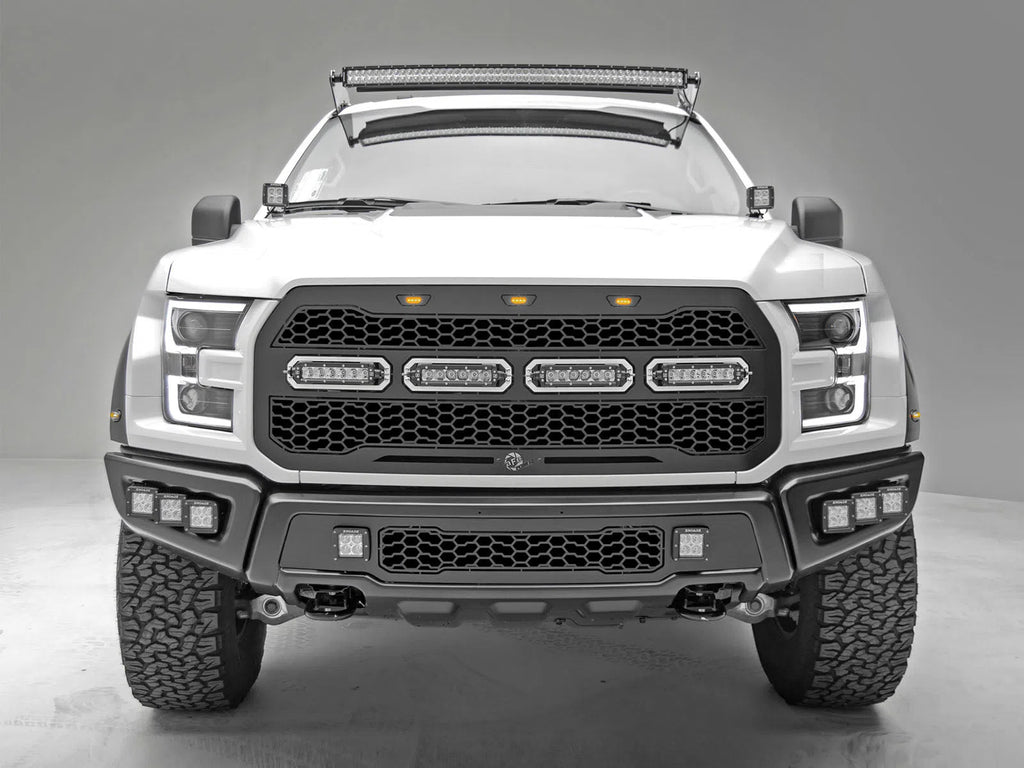 aFe 17-20 Ford Raptor w/o FFC Scorpion Grill w/ LEDs-DSG Performance-USA