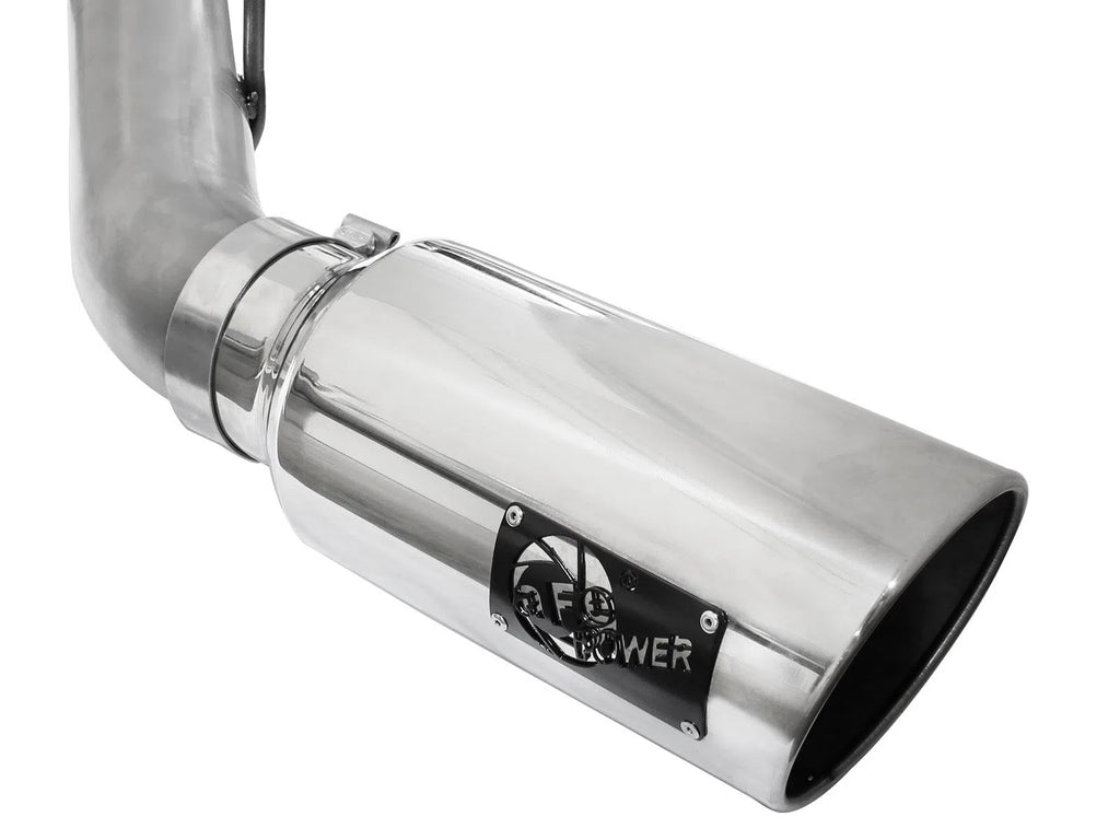 aFe LARGE BORE HD 4in 409-SS DPF-Back Exhaust w/Polished Tip 11-14 Ford Diesel Trucks V8-6.7L (td)-DSG Performance-USA