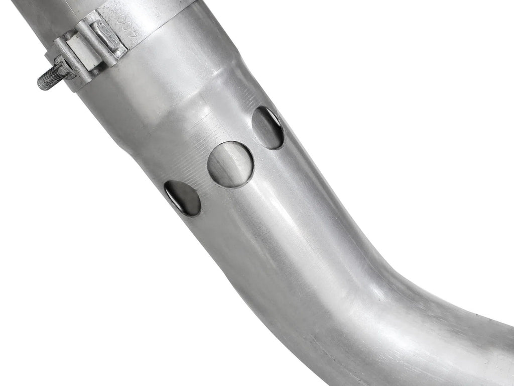 aFe Large Bore-HD 4in 409 Stainless Steel DPF-Back Exhaust w/Polished Tips 15-16 Ford Diesel Truck-DSG Performance-USA