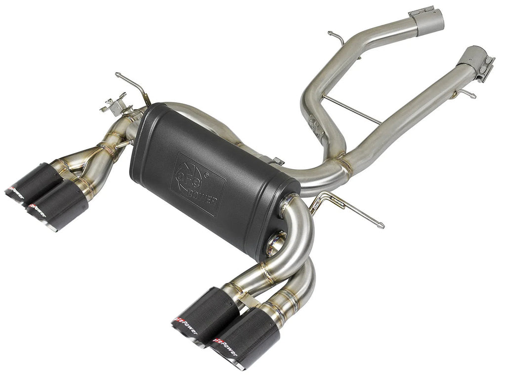 aFe MACH Force-Xp 2-1/2in Stainless Steel Axle Back Exhaust w/CF 15-19 BMW M3/M4 (F80/82/83)-DSG Performance-USA