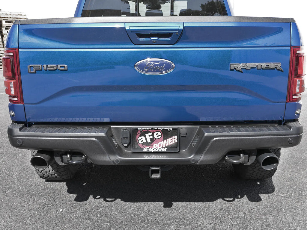 aFe MACH Force-Xp 3in to 3-1/2in 304 SS Cat-Back Exhaust w/Black Tip 17-18 Ford F-150 Raptor V6 3.5L-DSG Performance-USA