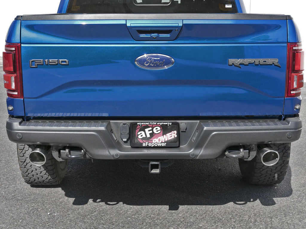aFe MACHForce-XP 3in to 3-1/2in 304 SS Cat-Back Exhaust w/Polished Tips 17-18 Ford F-150 Raptor 3.5L-DSG Performance-USA