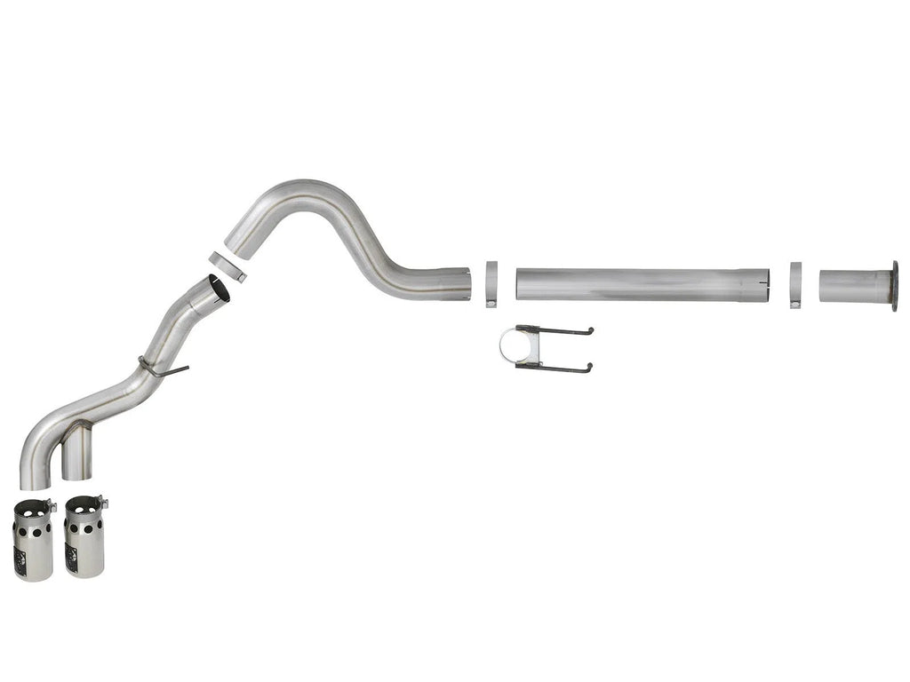 aFe Power 11-14 Ford F250/F350 6.7L Diesel Rebel XD 4in 409 SS DPF-Back Exhaust System - Pol Tips-DSG Performance-USA
