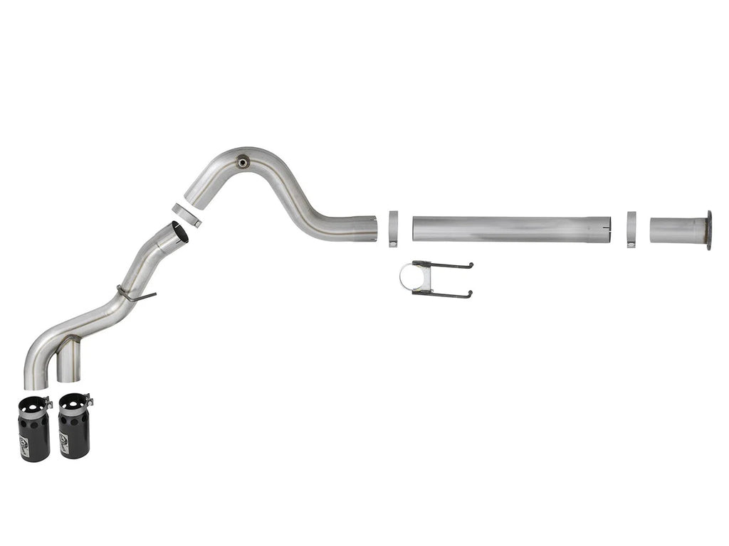 aFe Power 15-16 Ford F250/F350 6.7L Diesel Rebel XD 4in 409 SS DPF-Back Exhaust System - Black Tips-DSG Performance-USA