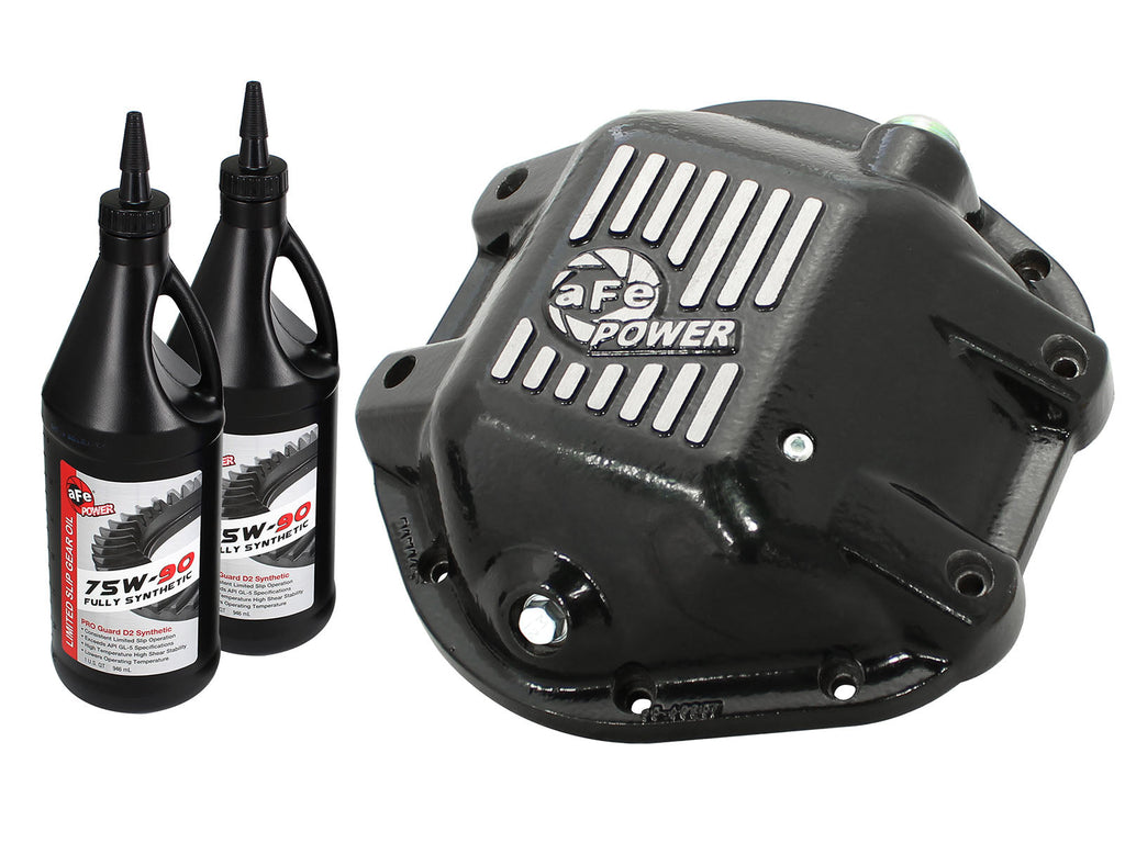 aFe Power Differential Cover Machined Pro Series 97-15 Jeep Dana 44 w/ 75W-90 Gear Oil 2 QT-DSG Performance-USA