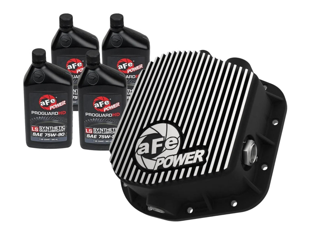 aFe Power Rear Diff Cover (Machined) 12 Bolt 9.75in 97-16 Ford F-150 w/ Gear Oil 6 QT-DSG Performance-USA
