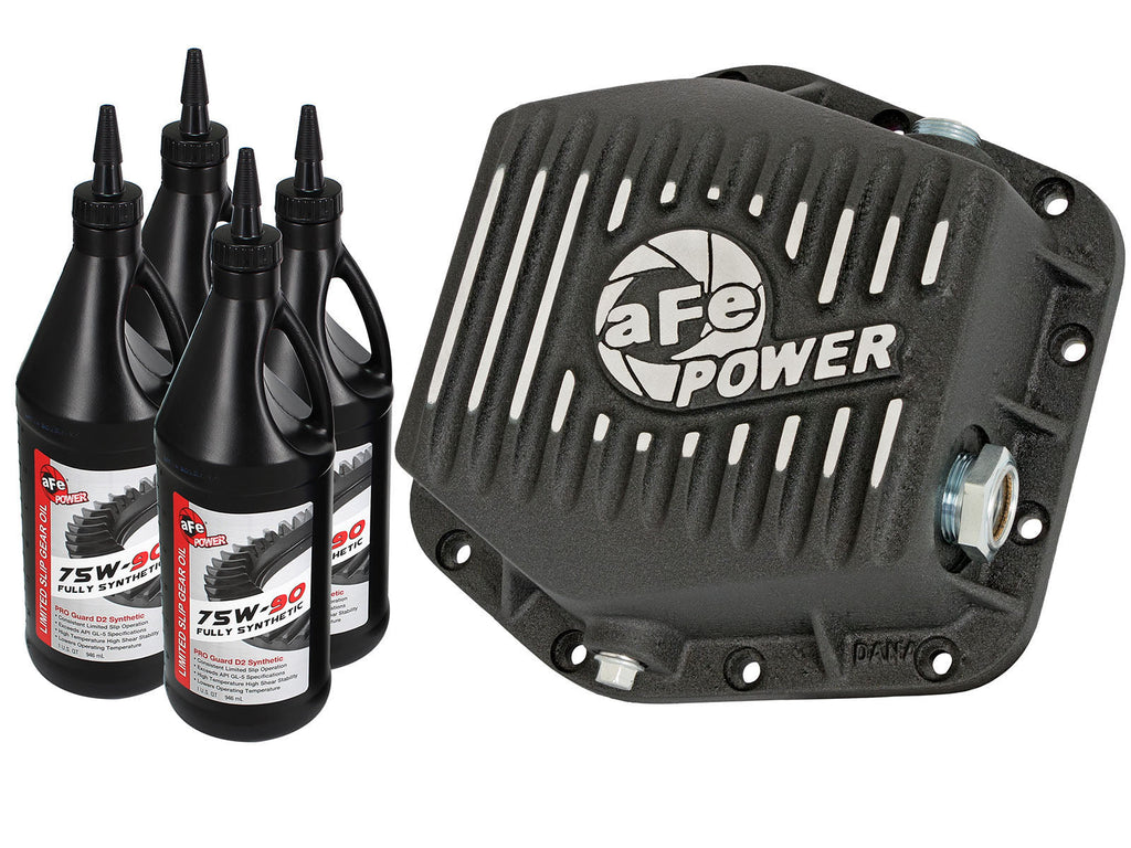 aFe Power Rear Differential Cover (Machined Black) 15-17 GMC Canyon 12 Bolt Axles w/ Gear Oil-DSG Performance-USA