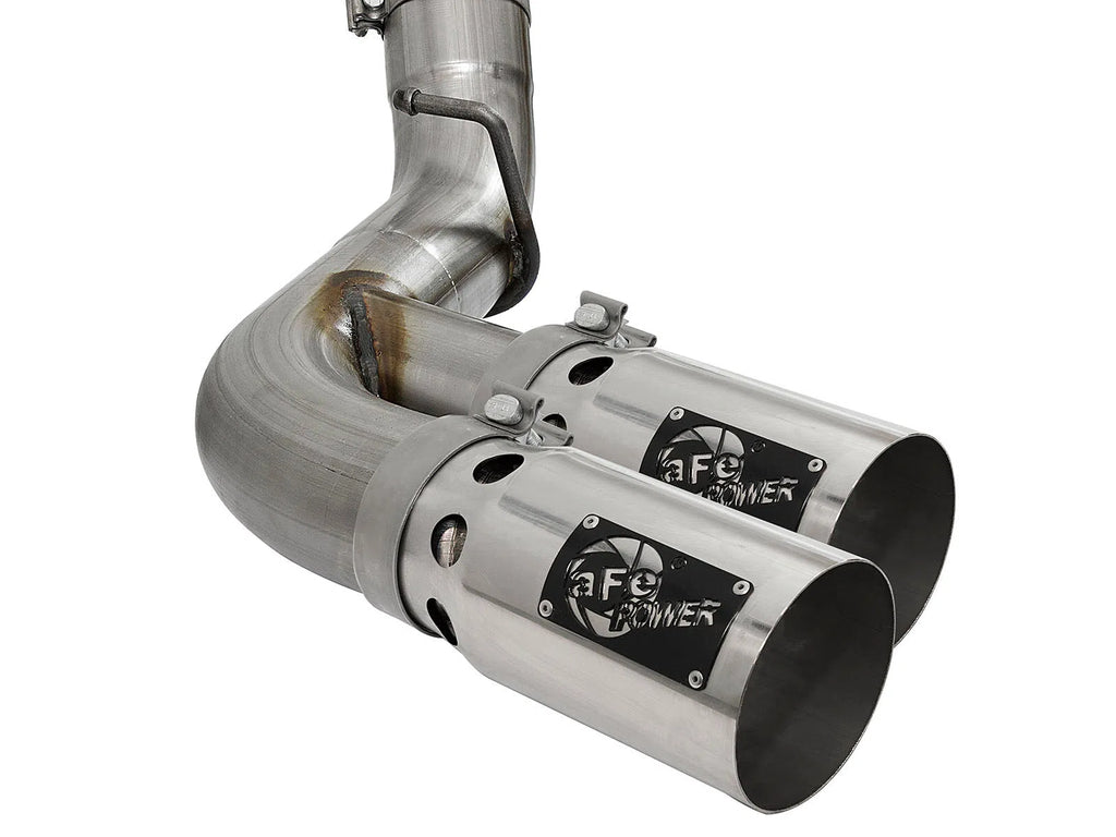 aFe Victory Series 4in 409-SS DPF-Back Exhaust w/ Dual Polished Tips 2017 GM Duramax V8-6.6L(td) L5P-DSG Performance-USA