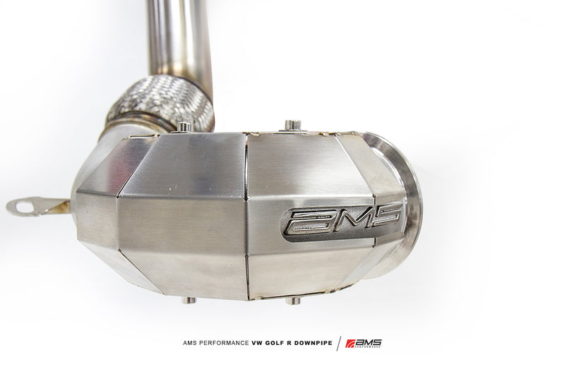AMS Performance 2015+ VW Golf R MK7 Downpipe w/High Flow Catalytic Converter-DSG Performance-USA