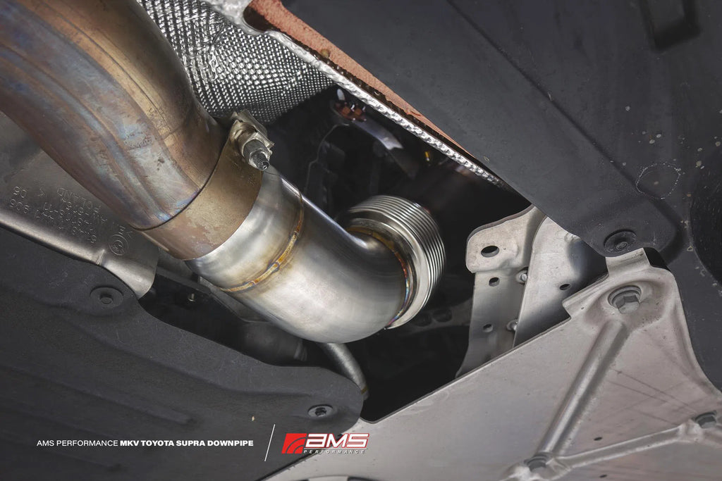 AMS Performance 2020+ Toyota Supra A90 Street Stainless Steel Race Downpipe-DSG Performance-USA