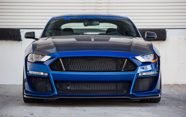 Anderson Composites 18-19 Ford Mustang Double Sided Type-GT5 Carbon Fiber Hood-DSG Performance-USA