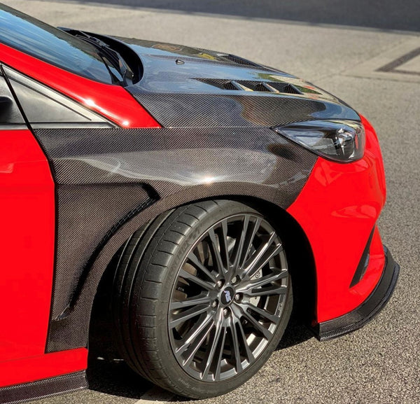 Anderson Composites 2016+ Focus Type-GR Vented Carbon Fiber Fenders .04in Wider (Pair)-DSG Performance-USA