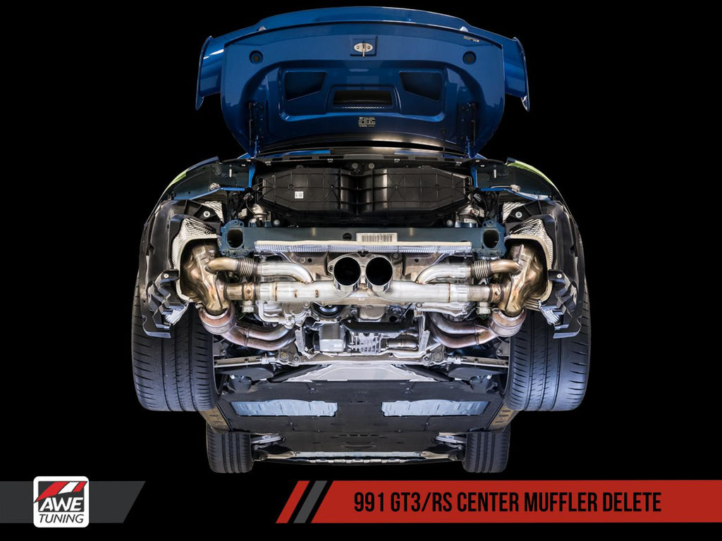 AWE Center Muffler Delete for Porsche 991.1 / 991.2 GT3 / RS-DSG Performance-USA