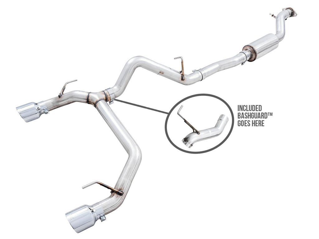 AWE Tuning 0FG Catback Exhaust for Ford Bronco with Bash Guard- Dual-DSG Performance-USA