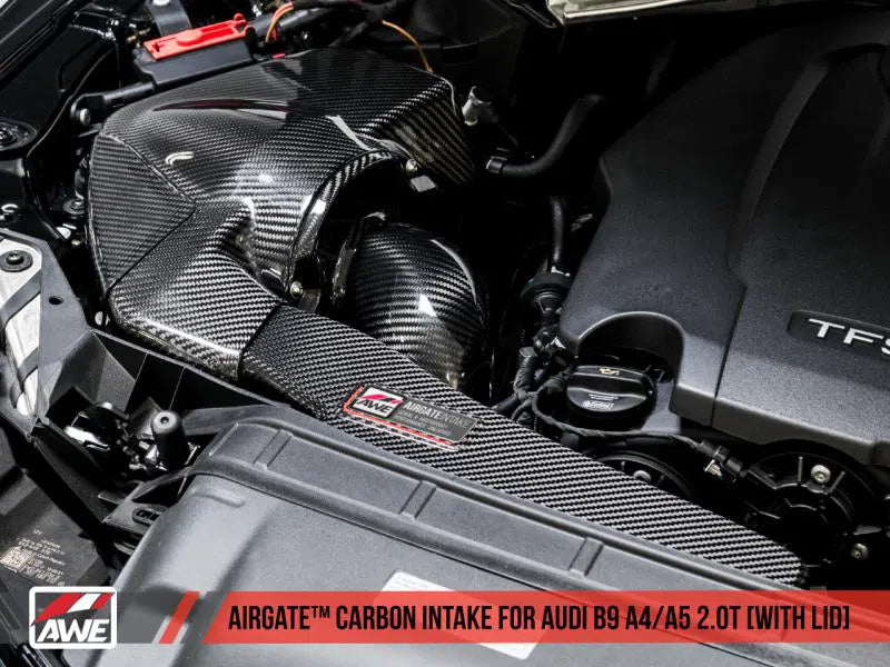 AWE Tuning Audi B9 A4/A5 2.0T Quattro Carbon Fiber AirGate Intake w/ Lid-DSG Performance-USA