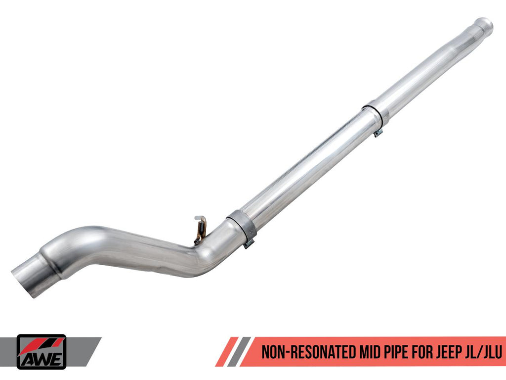 AWE Tuning Non-Resonated Mid Pipe for Jeep JL/JLU 2.0T-DSG Performance-USA