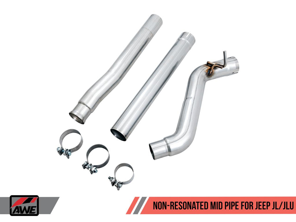 AWE Tuning Non-Resonated Mid Pipe for Jeep JL/JLU 2.0T-DSG Performance-USA
