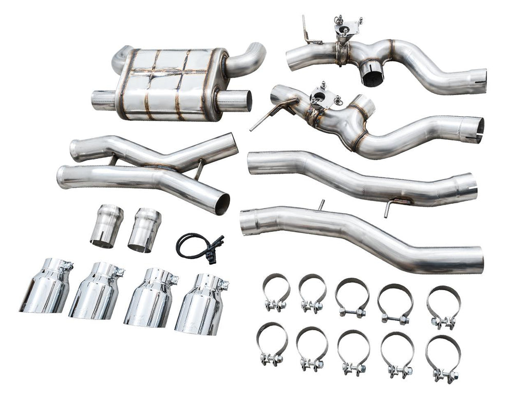 AWE Tuning Non-Resonated Performance Mid Pipes for BMW G8X M3/M4 (for AWE Exhausts)-DSG Performance-USA