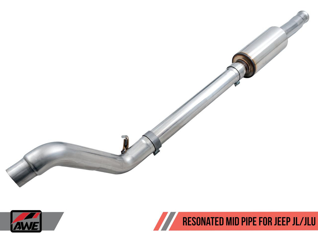 AWE Tuning Resonated Mid Pipe for Jeep JL/JLU 2.0T-DSG Performance-USA