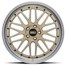 Load image into Gallery viewer, BBS LM 17x8.5 5x120 ET18 82mm PFS Required Gold Center Diamond Cut Lip Wheel-DSG Performance-USA