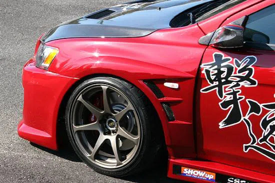 Chargespeed 20mm D-1 Wide Front Fenders FRP - Evo X-DSG Performance-USA