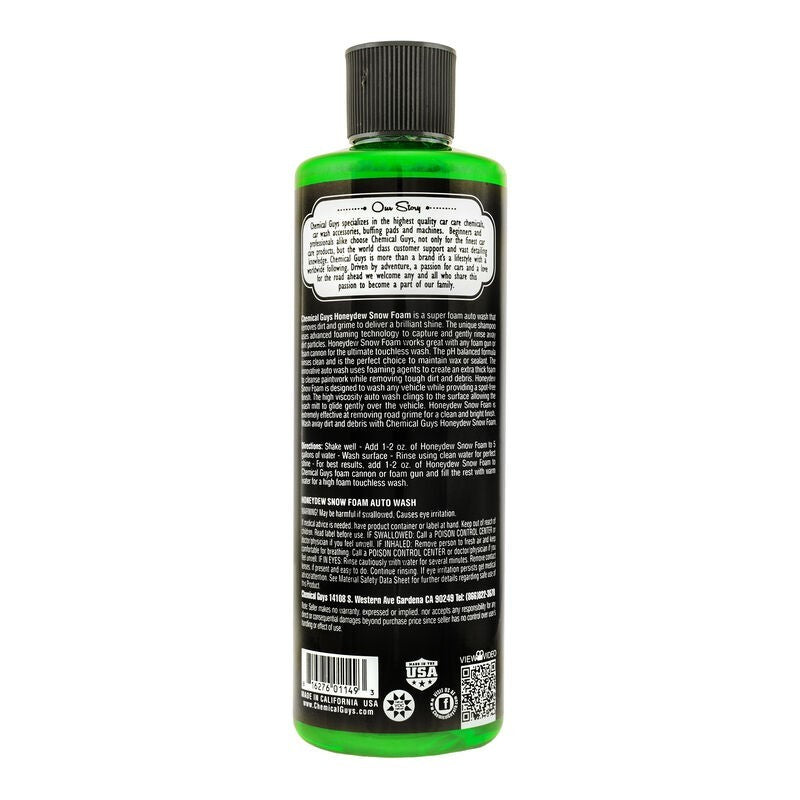 Chemical Guys Honeydew Snow Foam Auto Wash Cleansing Shampoo - 16oz - Case of 6-DSG Performance-USA