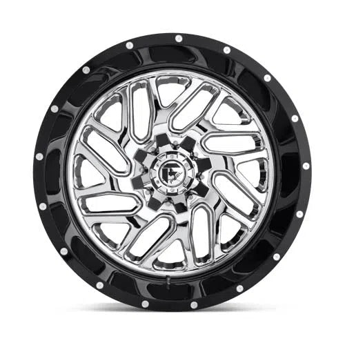 D211 Triton Wheel - 20x10 / 6x135 / 6x139.7 / -19mm Offset - Chrome Plated Gloss Black Lip-DSG Performance-USA