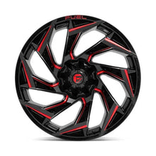 Load image into Gallery viewer, D755 Reaction Wheel - 24x12 / 8x165.1 / -44mm Offset - Gloss Black Milled With Red Tint-DSG Performance-USA
