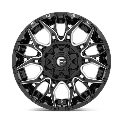 D769 Twitch Wheel - 22x12 / 6x135 / 6x139.7 / -44mm Offset - Glossy Black Milled-DSG Performance-USA