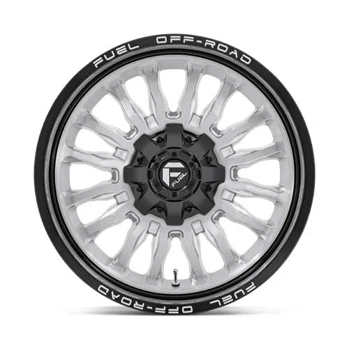 D798 Arc Wheel - 20x10 / 5x127 / 5x139.7 / -18mm Offset - Silver Brushed Face With Milled Black Lip-DSG Performance-USA