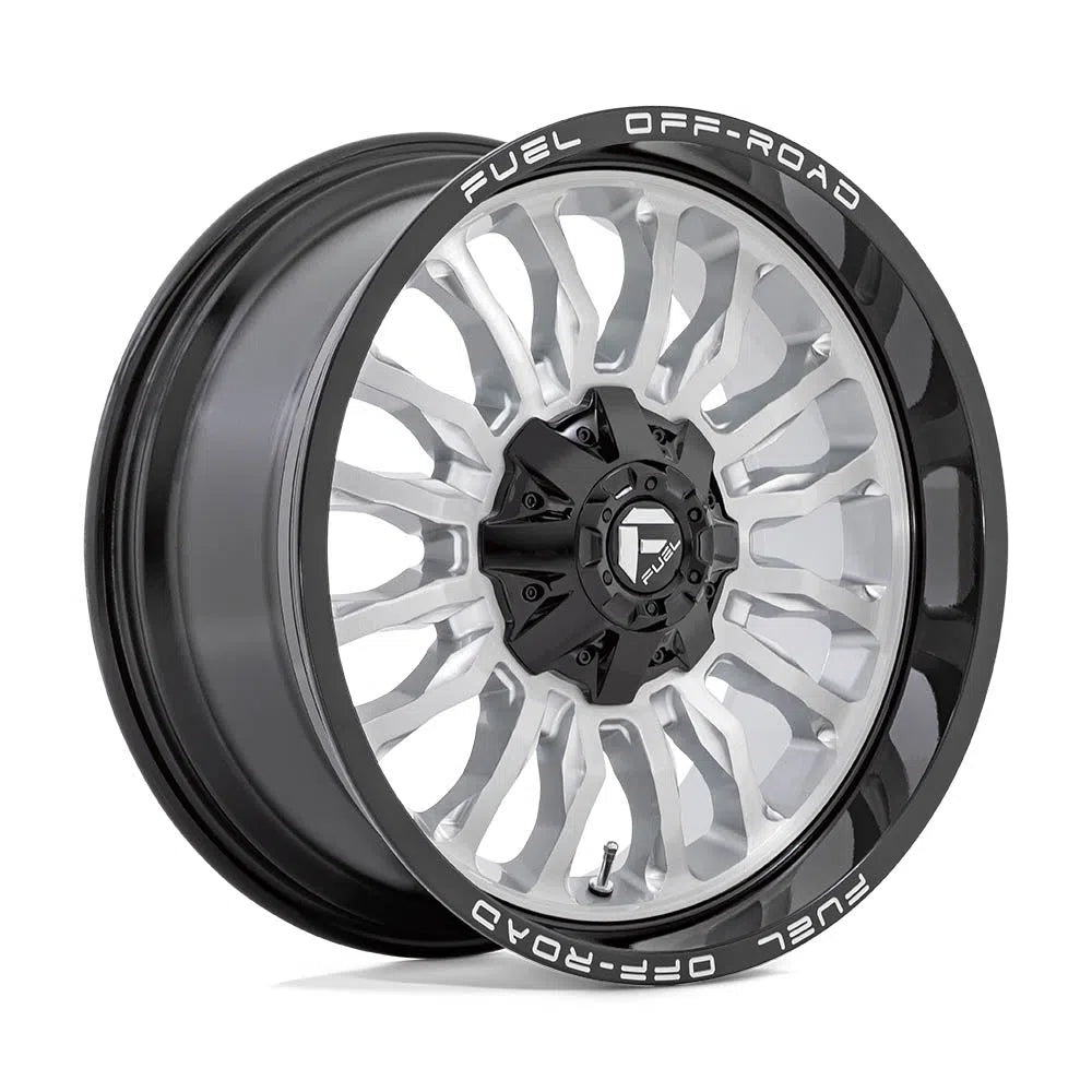 D798 Arc Wheel - 20x10 / 8x165.1 / -18mm Offset - Silver Brushed Face With Milled Black Lip-DSG Performance-USA
