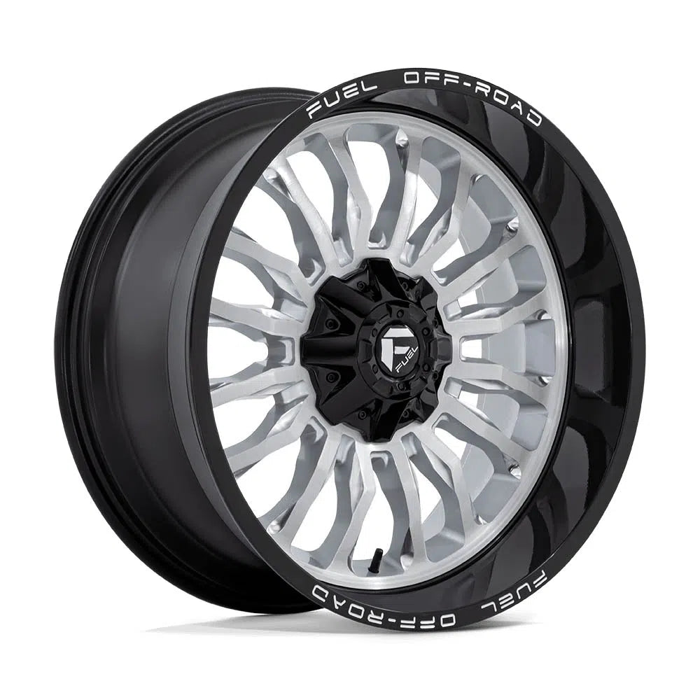 D798 Arc Wheel - 22x10 / 6x135 / 6x139.7 / -18mm Offset - Silver Brushed Face With Milled Black Lip-DSG Performance-USA