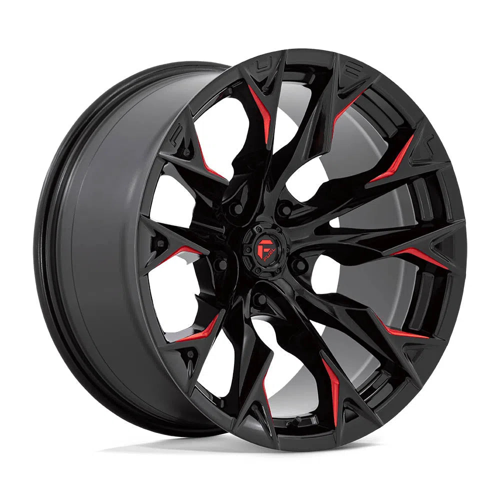 D823 Flame Wheel - 20x10 / 5x139.7 / -18mm Offset - Gloss Black Milled With Candy Red-DSG Performance-USA