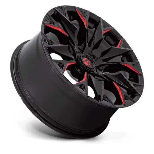 D823 Flame Wheel - 20x9 / 6x135 / +20mm Offset - Gloss Black Milled With Candy Red-DSG Performance-USA