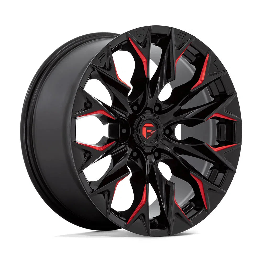 D823 Flame Wheel - 20x9 / 6x135 / +20mm Offset - Gloss Black Milled With Candy Red-DSG Performance-USA