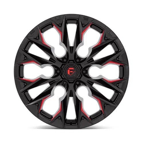 D823 Flame Wheel - 22x10 / 6x135 / -18mm Offset - Gloss Black Milled With Candy Red-DSG Performance-USA