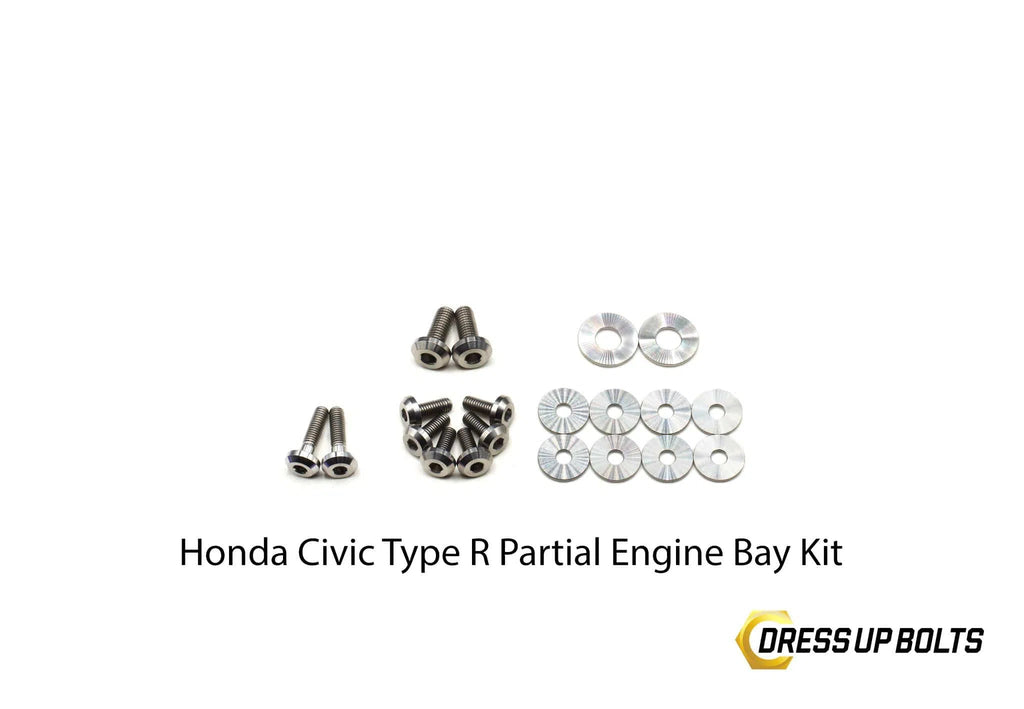 Dress Up Bolts Stage 1 Titanium Hardware Engine Bay Kit - Honda Civic Type R (2017-2021)-DSG Performance-USA