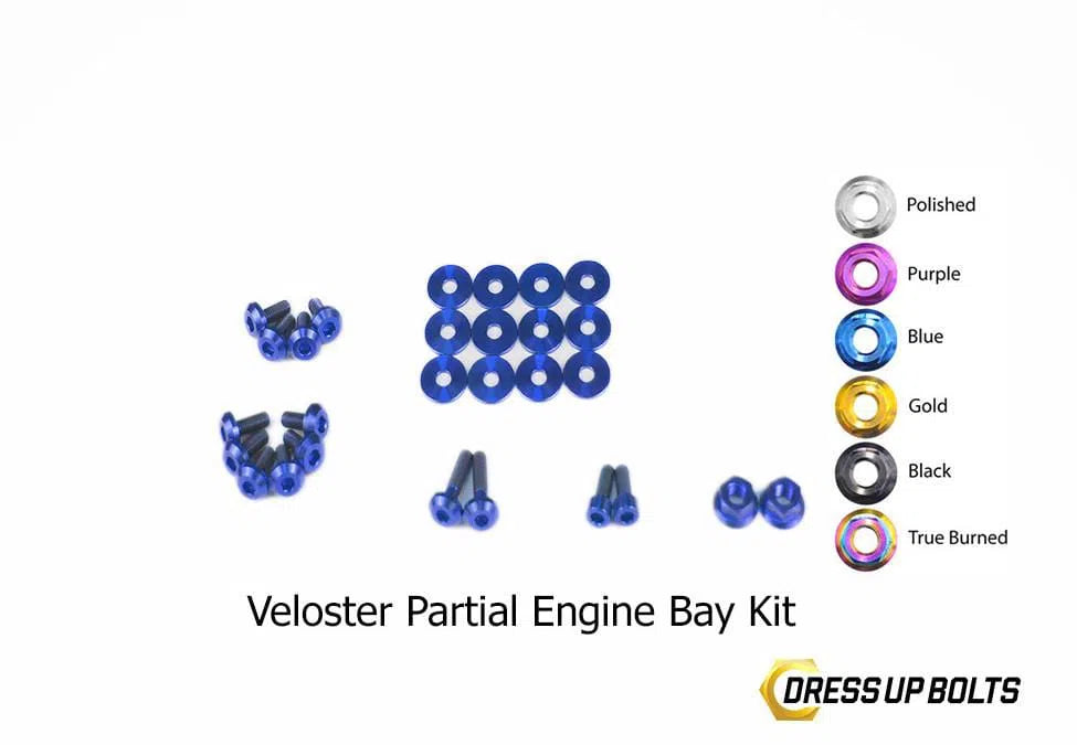Dress Up Bolts Stage 1 Titanium Hardware Engine Bay Kit - Hyundai Veloster (2012-2018)-DSG Performance-USA