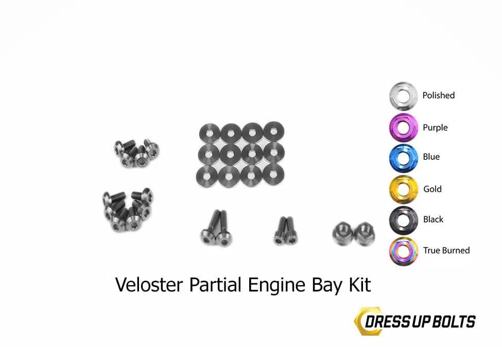 Dress Up Bolts Stage 1 Titanium Hardware Engine Bay Kit - Hyundai Veloster (2012-2018)-DSG Performance-USA