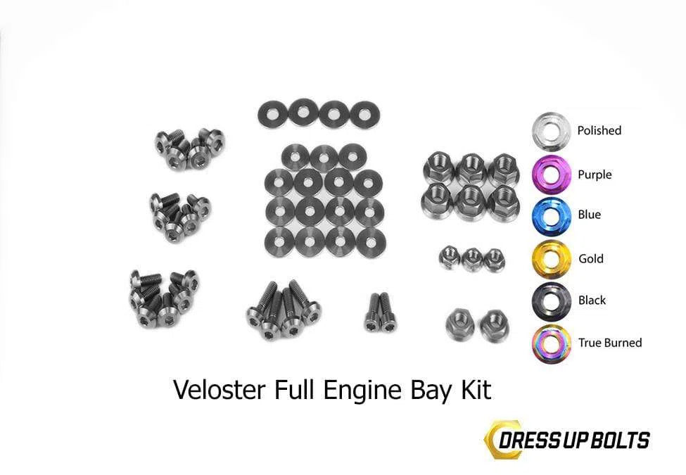 Dress Up Bolts Stage 2 Titanium Hardware Engine Bay Kit - Hyundai Veloster (2012-2018)-DSG Performance-USA