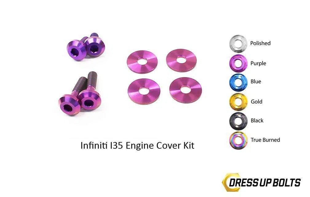Dress Up Bolts Titanium Hardware Engine Cover Kit - VQ35DE Maxima Engine-DSG Performance-USA