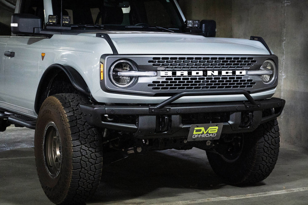 DV8 Offroad 21-22 Ford Bronco Factory Front Bumper Licence Relocation Bracket - Front-DSG Performance-USA