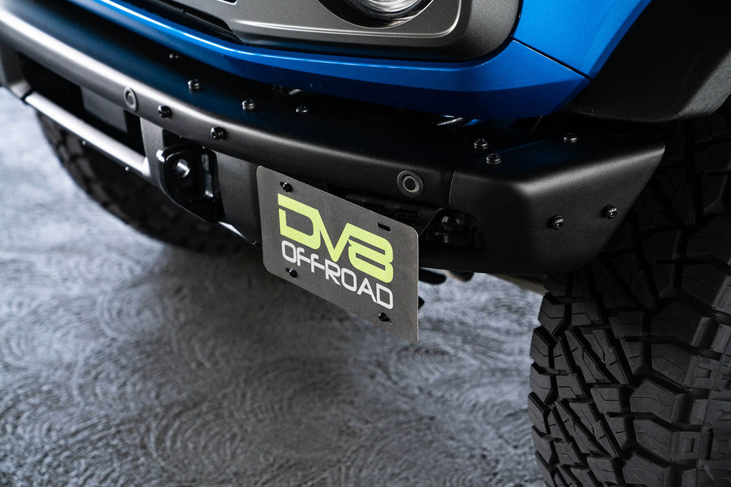 DV8 Offroad 21-22 Ford Bronco Factory Front Bumper License Relocation Bracket - Side-DSG Performance-USA