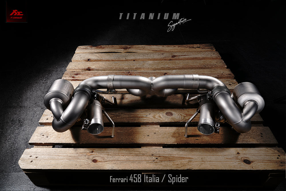 FI Exhaust Ferrari 458 Italia / Spyder | F1 Version | Titanium Signature Series| 2009-2015 Exhaust System-DSG Performance-USA