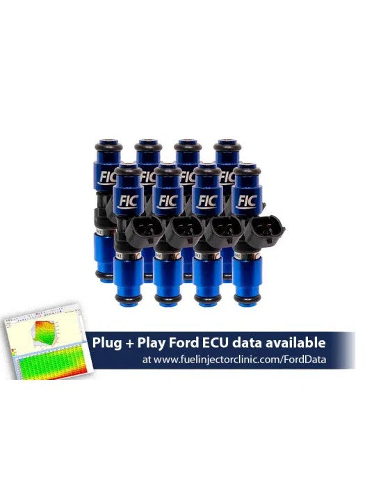 FIC 2150cc (200 lbs/hr at 43.5 PSI fuel pressure) Fuel Injector Clinic Injector Set for Mustang GT (1987-2004)/ Cobra (1993-1998)(High-Z)-DSG Performance-USA