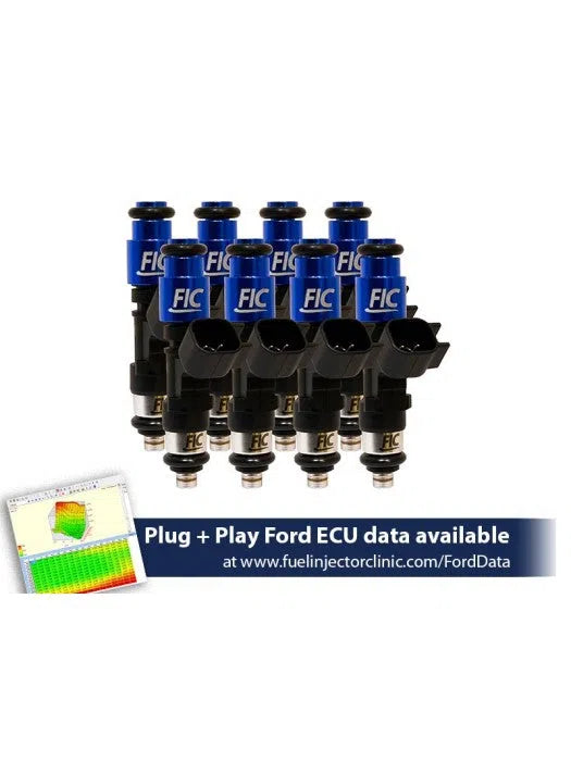 FIC 650cc (62 lbs/hr at 43.5 PSI fuel pressure) Fuel Injector Clinic Injector Set for Mustang GT (1987-2004)/ Cobra (1993-1998)(High-Z)-DSG Performance-USA