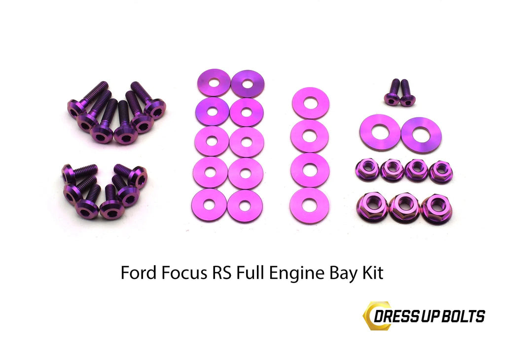 Ford Focus RS (2016-2018) Titanium Dress Up Bolt Engine Bay Kit-DSG Performance-USA